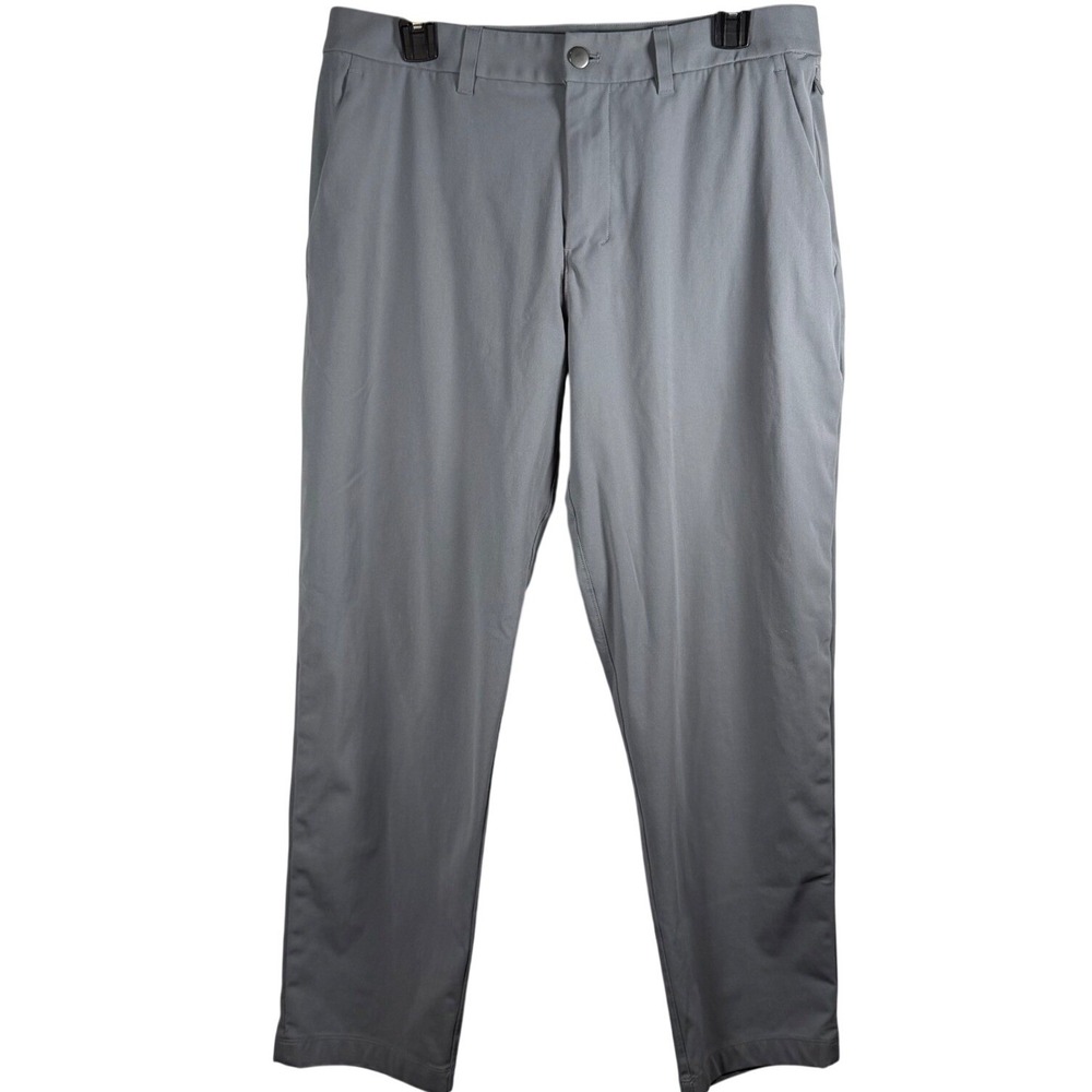 Lululemon Commission Pant ABC Chino Slim 34 Grey Warpstreme LM5AR2S.04